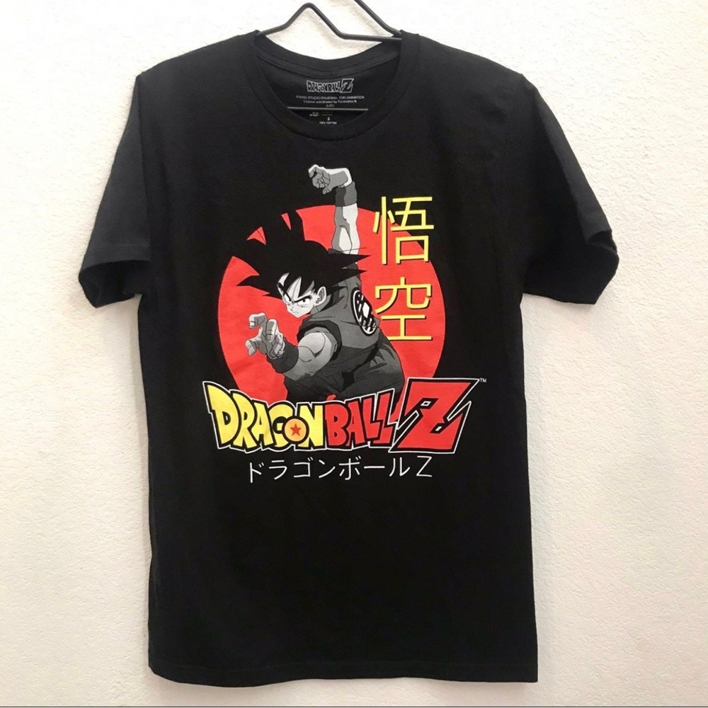Dragon Ball Z Short Sleeve Solid Black T-shirt (Japanese Characters) Size Small!